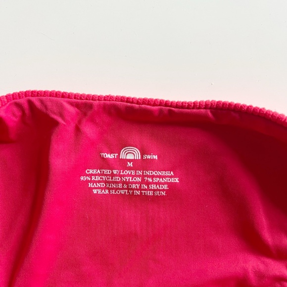 TOAST swim coral ribbed low rise bottom - Picture 3 of 3